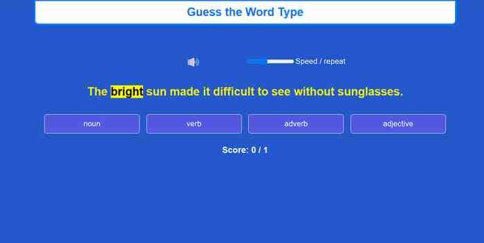 ESL Word Types